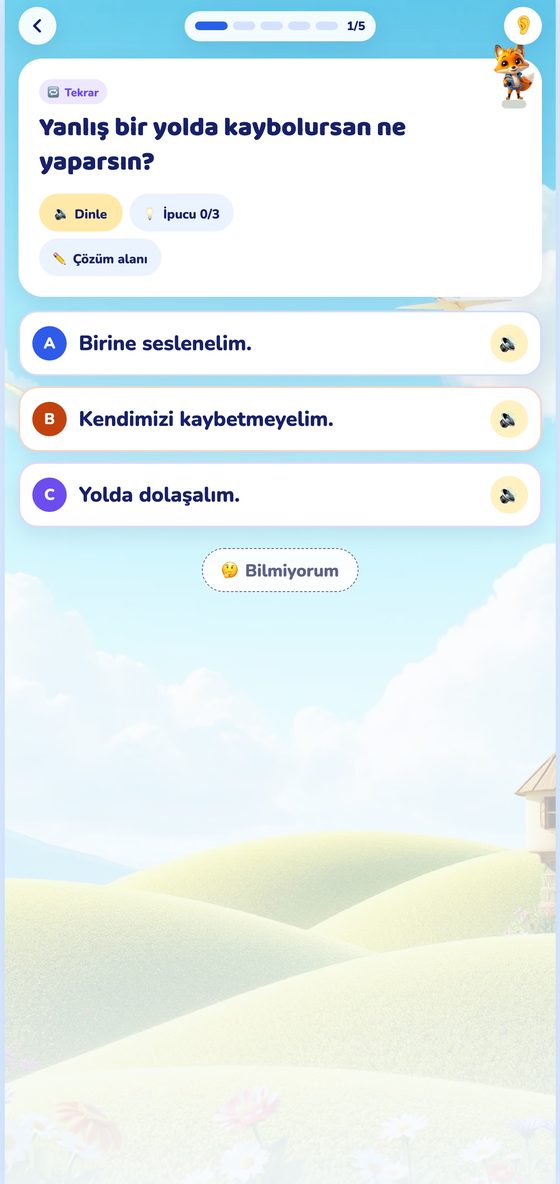 Öğren AI — Soru Ekranı